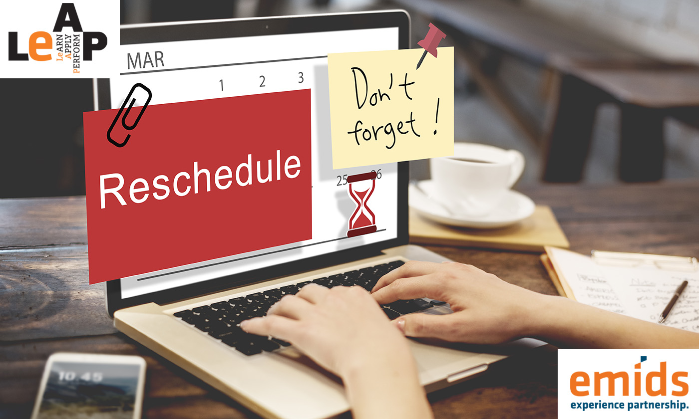 Thinking of rescheduling? Think again.